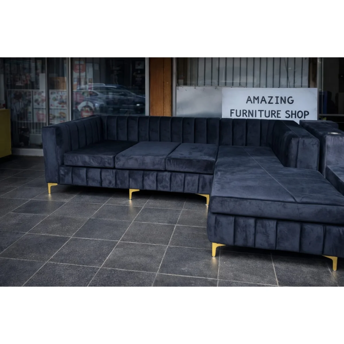 Large L-shaped couch